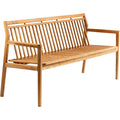 Thumbnail photo of M11 together 3 pers. garden bench with backrest L: 162 cm - solid teak/natural
