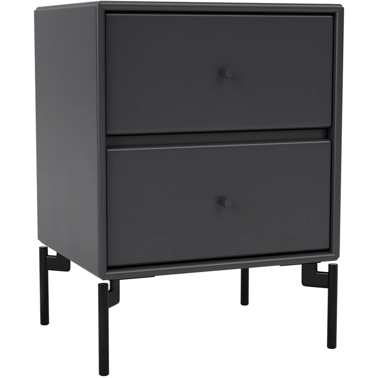 Photo of Drift Drawer Module - Anthracite / Black Legs - Bedside Tables - Peter J. Lassen - Black - Mdf