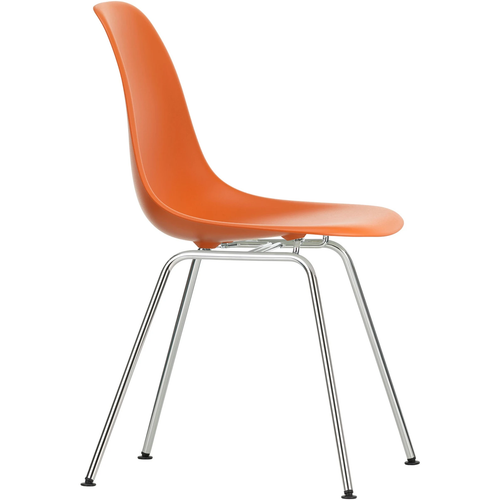 Photo of Eames Plastic Chair Dsx - 43 Rusty Orange - Chrome Base - Matstolar - Charles & Ray Eames - Orange - Metall/plast
