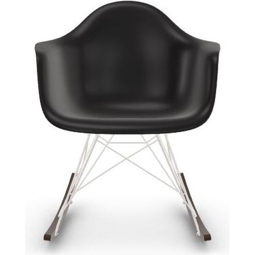 Photo of Eames Plastic Armchair Rar - 12 Deep Black - White Base - Dark Maple - Dining Chairs - Metal/wood/plastic