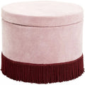 Thumbnail photo of Corduroy Ottoman Med Låg - Lyserød / Burghundy