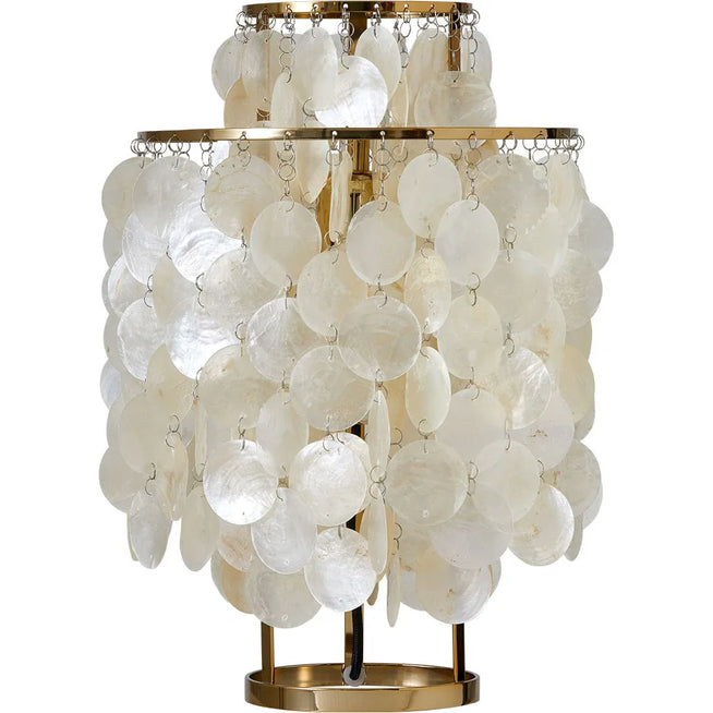 Photo of Fun 2tm Brass Table Lamp  - Bordslampor - Verner Panton - Guld,beige