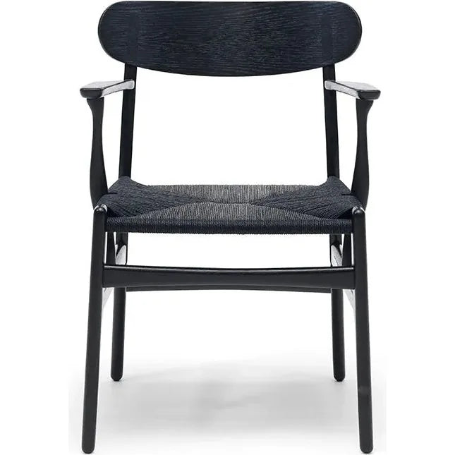 Photo of Ch26 dining chair by Hans J. Wegner (black, oak