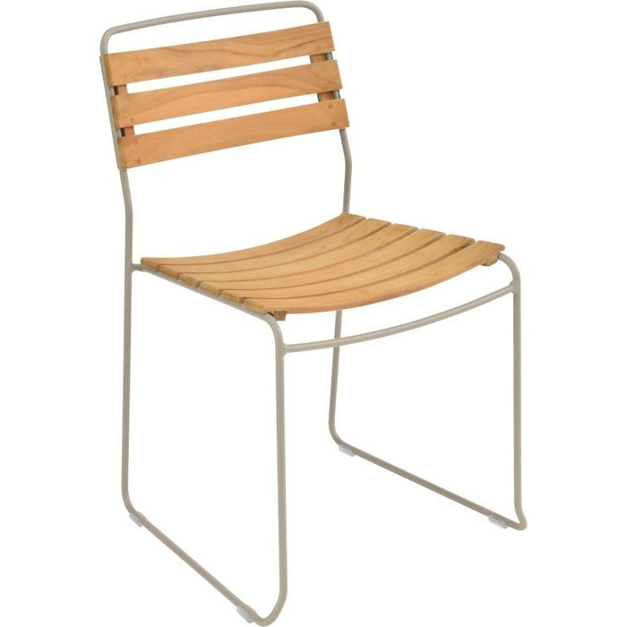 Photo of Surprising Teak Chair - Nutmeg - Dining Chairs Outdoor - Beige - Metal/wood