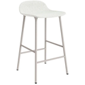Form Bar Stool 65 Cm Full Upholstery Warm Grey Steel