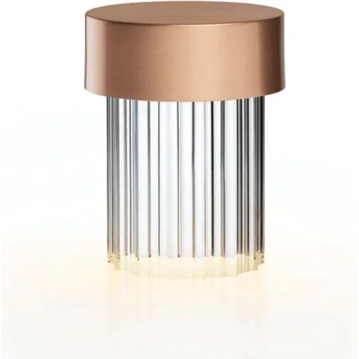 Photo of Last Order Fluted Portable Table Lamp Polished