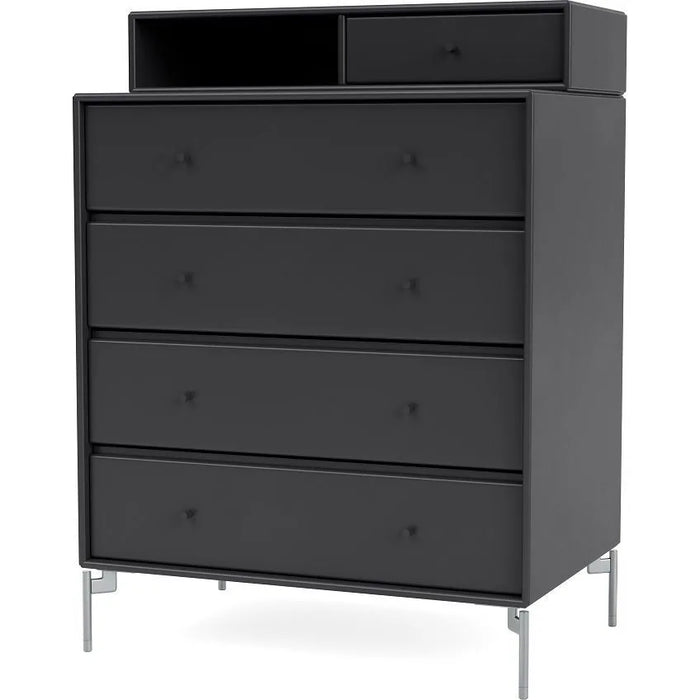 Photo of Keep Chest Of Drawers - Anthracite / Matt Chrome Legs - Dressers - Wood