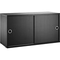 Thumbnail photo of String Cabinets/sliding doors 78x30, Black stained ash - Shelving - Nils Strinning - Wood-coloured - Metal/wood