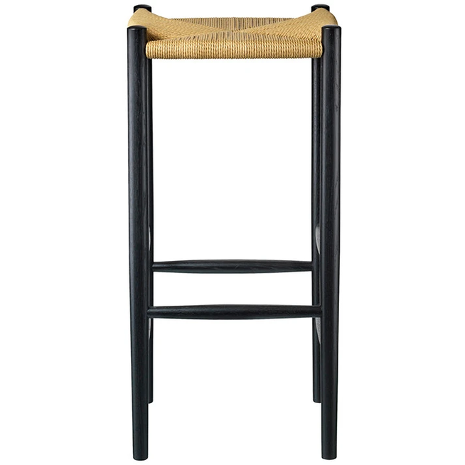 Photo of J164B High Bar Stool from Fdb Møbler (Black Lacquered Oak)