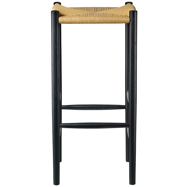 J164B High Bar Stool from Fdb Møbler (Black Lacquered Oak)