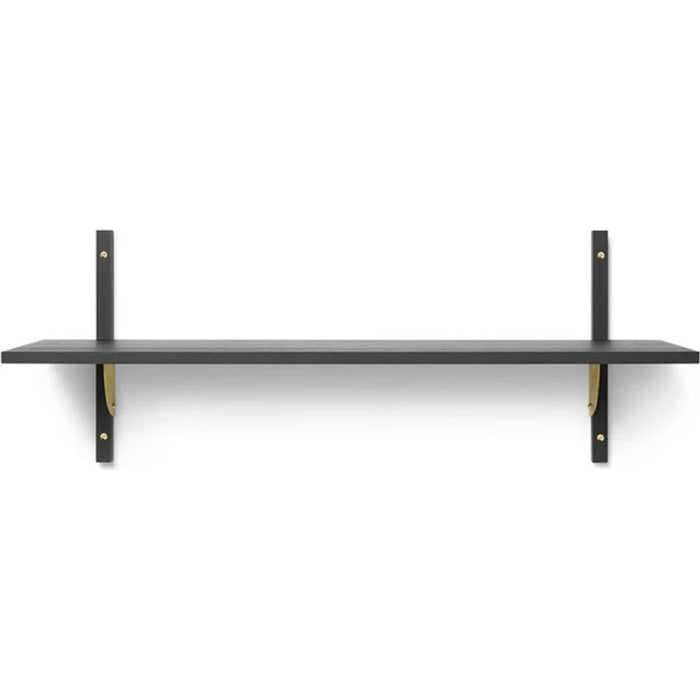 Photo of Sector Shelf - Hylde - Røget Eg/messing - S/w - W: 87 X D: 26,1 X H: 34 Cm