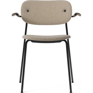 Photo of Co Dining Chair, Fully Upholstered with armrest, Black Frame