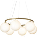 Thumbnail photo of Miira 6 Circular Chandelier Brass/opal