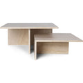 Thumbnail photo of Distinct Grande Duo Tables - Sofabord - Distinct Grande Duo Tables - Travertine - W133 X D70 X H35 Cm