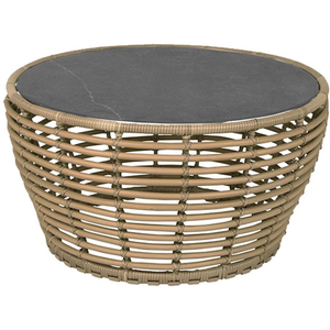 Photo of Basket Sofabord, Mellem - Fossil Ceramic, Black, Natural