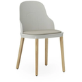 Thumbnail photo of Allez Chair Oak Upholstered Ultra Leather - Dining Chair - Warm Grey - H: 79 x L: 45 x D: 50 x Sh: 45.5 cm