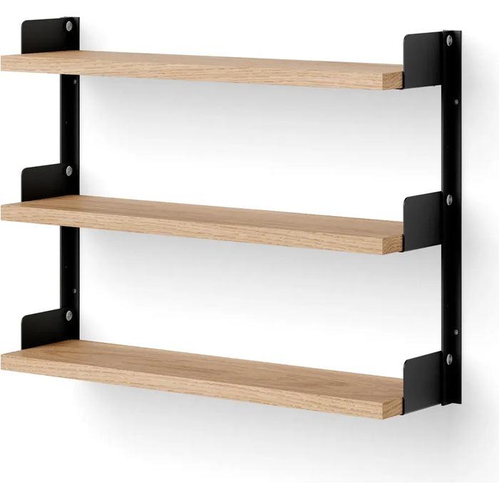 Photo of New Works Tea Shelf - Hylde - Oak / Black - H46 X W62.5 X D15.5 Cm