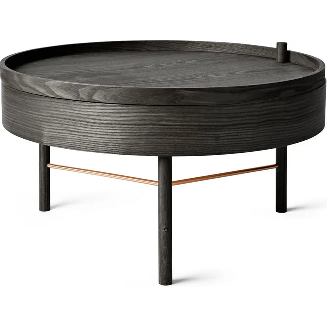 Photo of Turning Table Black Ash/brass - Small Table & Side Table - Theresa Rand - Black - Metal/Wood