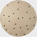 Thumbnail photo of Jute Carpet - Gulvtæppe - Black Dots