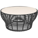 Basket Sofabord, Stor - Ceramic, Travetine Look