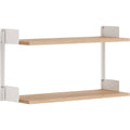 Thumbnail photo of New Works Wall Shelf - Hylde - 46 - Oak / White - H46 X W83.5 X D30.5 Cm