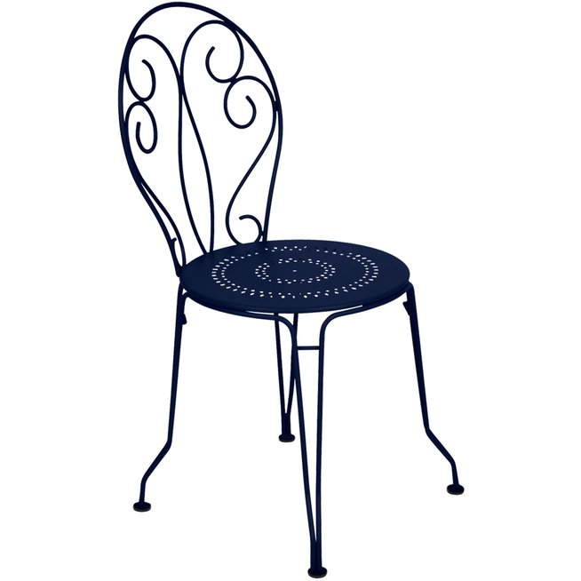 Photo of Montmartre Chair, Deep Blue - Outdoor Dining Chairs - Blue - Metal