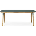 Thumbnail photo of Form Dining Table Green. Oak Legs