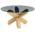 Thumbnail photo of Ding Coffee Table - Coffee Table - Clear Glass/Black - H40 x Ø75 cm