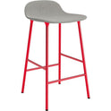 Form Bar Stool 65 Cm Full Upholstery Bright Red Steel