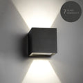 Thumbnail photo of Cube Xl Up/down, Black, 2x7,2w Led, Ip54, 3000k - Vägglampor - Ronni Gol - Svart