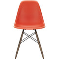 Eames Plastic Chair Dsw - 03 Poppy Red - Dark Maple - Matstolar - Charles & Ray Eames - Röd - Metall/trä/plast
