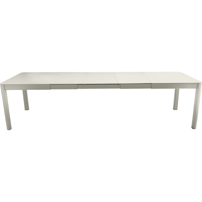 Photo of Ribambelle Table With 3 Extensions, Clay Grey - Outdoor Dining Table - Green, Grey - Metal