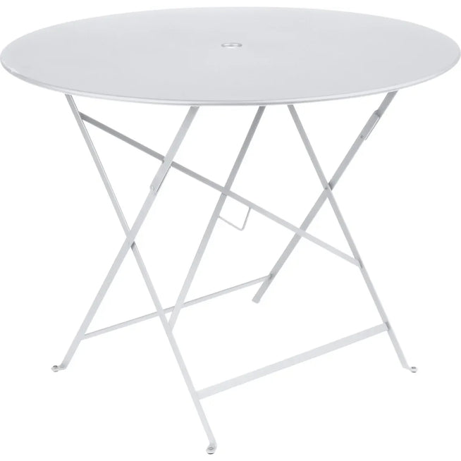 Photo of Bistro Table Ø 96 cm, Cotton White - Garden Table - White - Metal