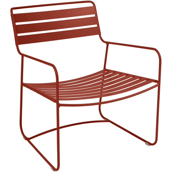 Photo of Surprising Armchair, Red Ochre - Outdoor dining chairs - Harald Guggenbichler - Red - Metal