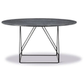 Thumbnail photo of Jg Table 6568 By Jørgen Gammelgaard - Spisebord - Black Marquina / Black Powder Coated Steel - Ø140 X H72 Cm