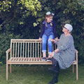 Thumbnail photo of M11 together 3 pers. garden bench with backrest L: 162 cm - solid teak/natural