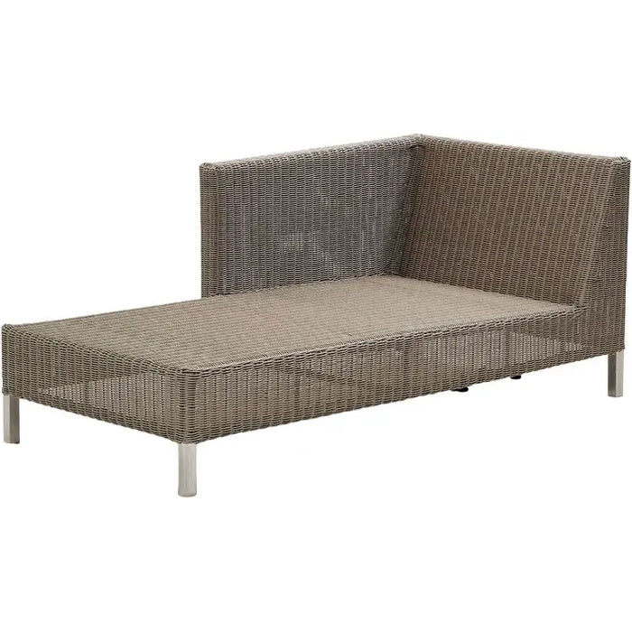 Photo of Connect Chaiselounge Modulsoffa, Höger, Taupe, Cane-line Weave - Utomhussoffor - Cane-line Design Team