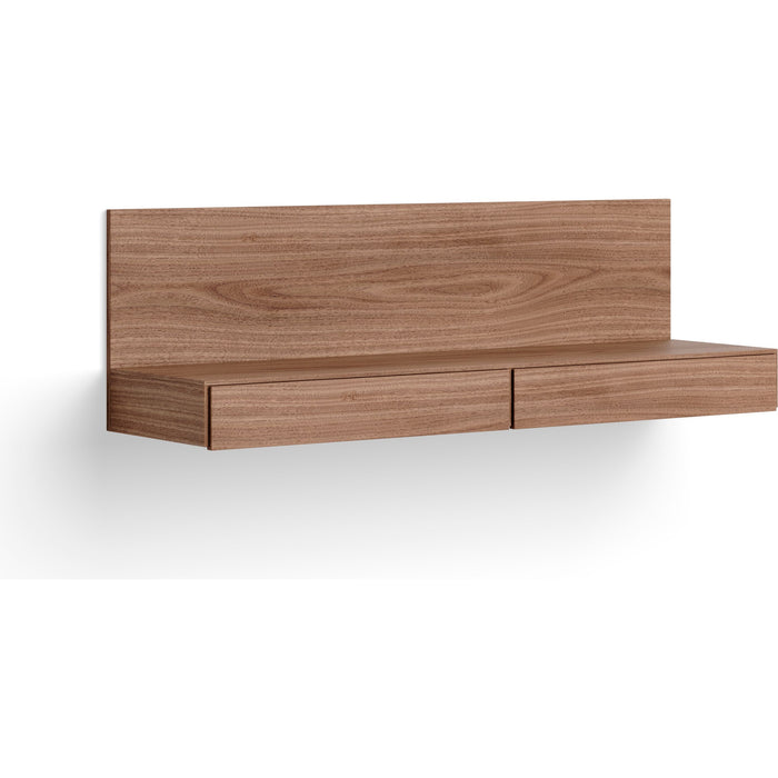 Photo of Tana Wall Mounted Media Module - Hylde - Walnut - H40,6 X W130 X D35,2 Cm