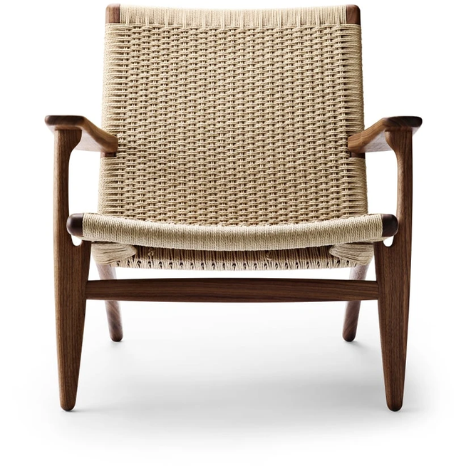 Photo of Ch25 Armchair Oiled Walnut-Natural Wicker