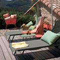 Dune Sunlounger Chili 43 - Sun loungers & loungers - Metal