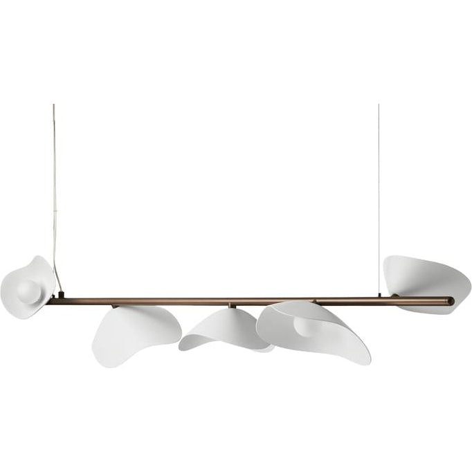 Photo of Florii 5 Linear Pendant Light Dark Bronze/white