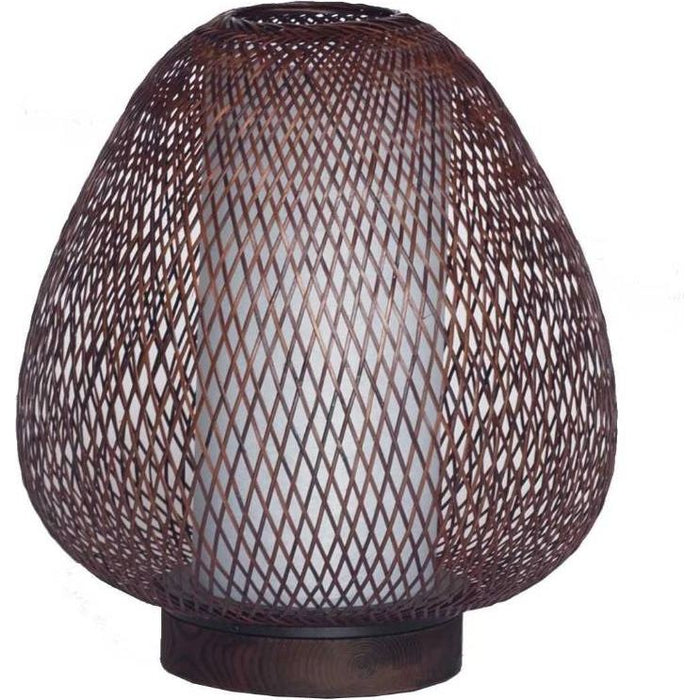 Photo of Table Lamp Twiggy Egg Brown Bamboo Ø30cm