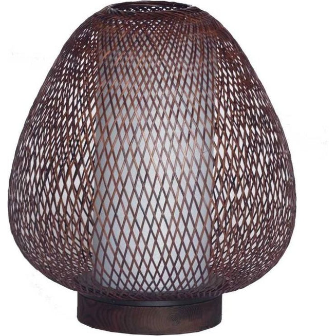 Photo of Table Lamp Twiggy Egg Brown Bamboo Ø30cm