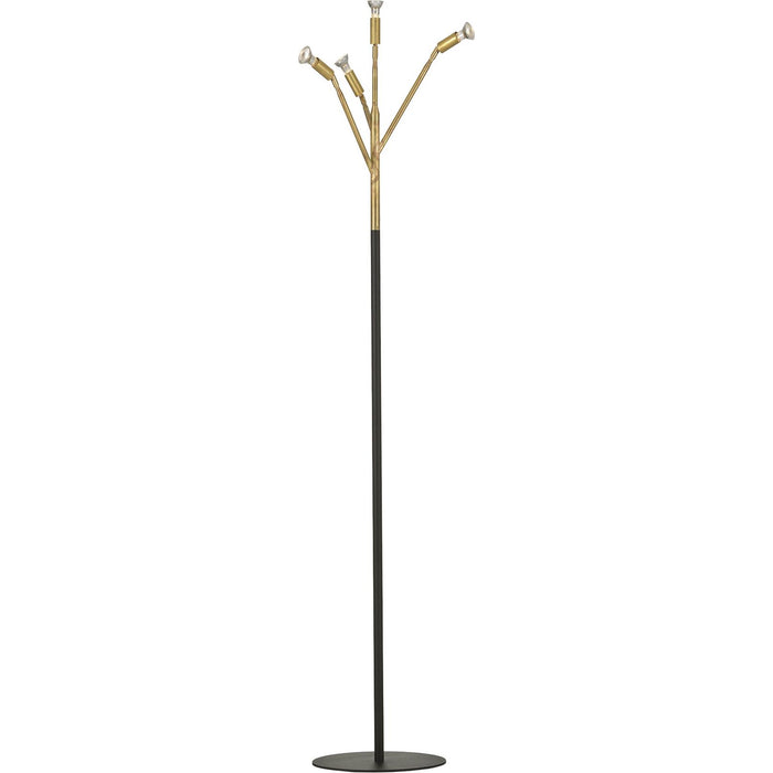 Photo of Kvist Floor Lamp, Raw Brass - Uplight - Jonas Bohlin - Gold