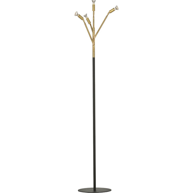 Photo of Kvist Floor Lamp, Raw Brass - Uplight - Jonas Bohlin - Gold