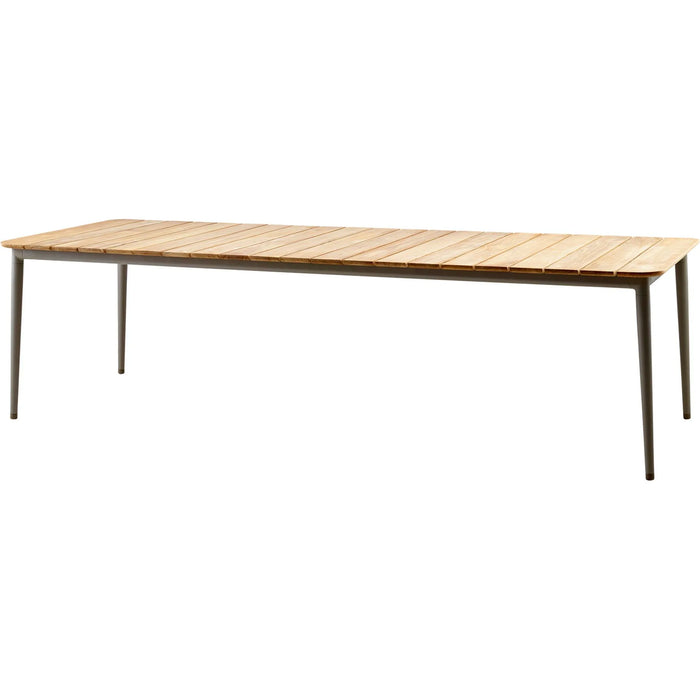 Photo of Core Dining Table - 274x90 - Taupe - Table Top: Teak - Frame: Aluminium - Metal/Wood