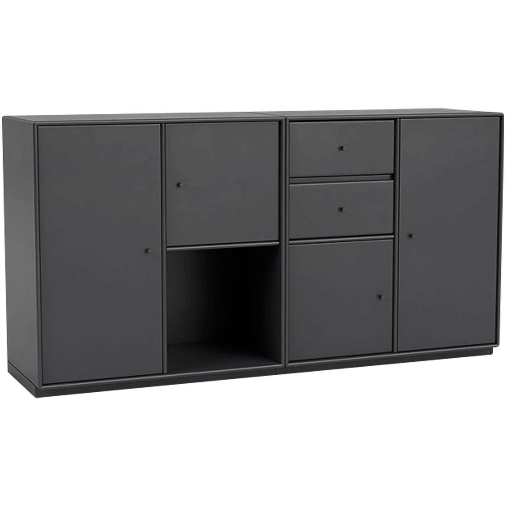 Couple Sideboard, Plinth H3 Cm - Anthracite - Sideboards - Peter J. Lassen - Svart - Mdf