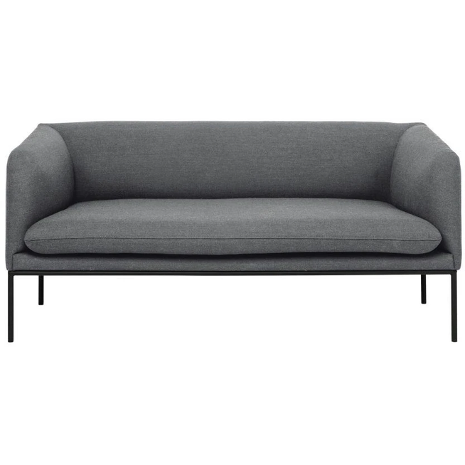 Photo of Turn Sofa 2 Pers Fiord L: 160cm - Solid Light Grey