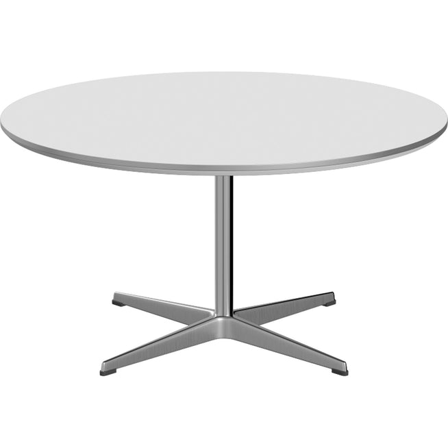 Photo of A223 Circular Coffee Table, Ø90 cm, Laminate, White - Coffee Table - Arne Jacobsen,piet Hein - White - Metal/Wood