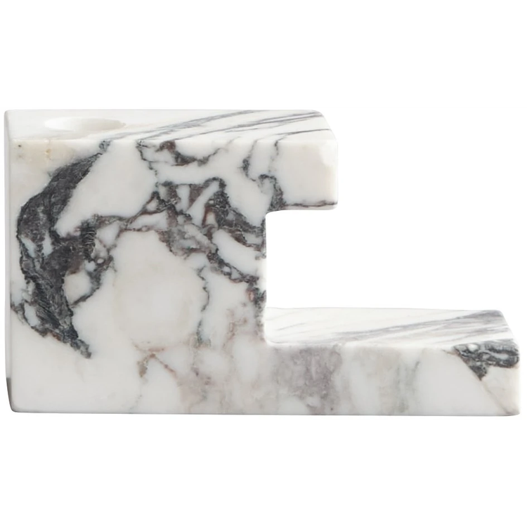 Photo of Brick Low Candle Holder 7.5x14 Cm Calacatta